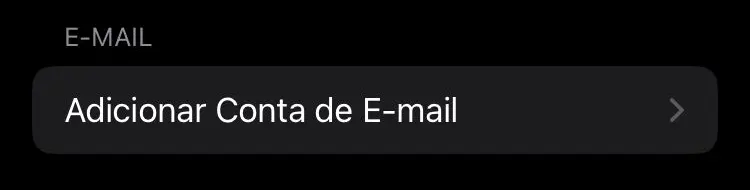 Adicionar conta de email no iOS
