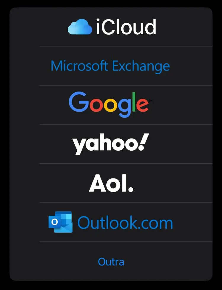 Escolher opção Outra no iOS